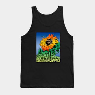 Sunflower Aesthetic Floral Fashion Graphic Garden Design Tank Top